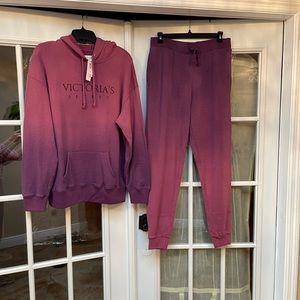 Victoria’s Secret VS PINK Ombre Hoodie & Joggers S Small NWTs